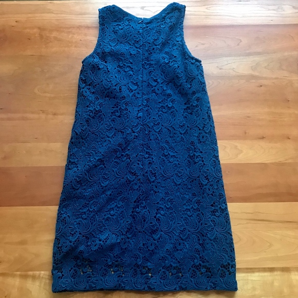 LOFT Navy Lace Dress - Picture 3 of 6